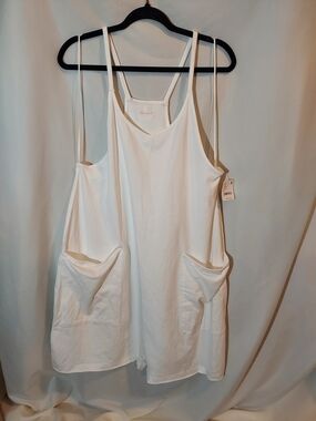 FP Movement by Free People White Strappy Jumpsuit Romper